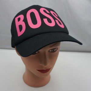 BOSS Hat Black Snapback Trucker Cap Pre-Owned ST21
